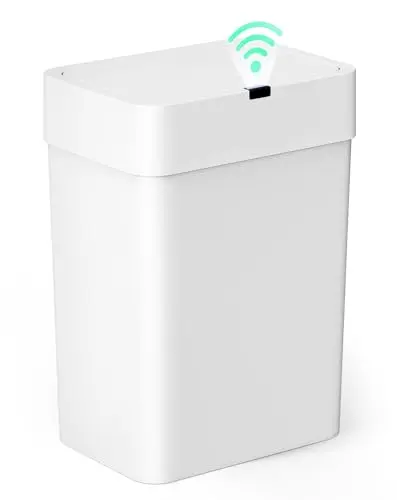 Cesun white automatic motion sensor trash can with 4-gallon capacity