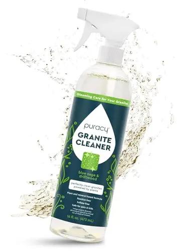 Puracy Natural Granite Countertop Cleaner bottle with blue sage scent