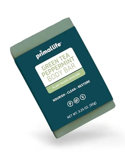 Primal Life Organics Body Wash Bar Green Tea Peppermint