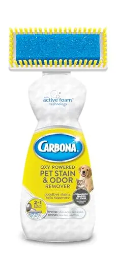 Carbona pet stain remover with scrubbing brush head