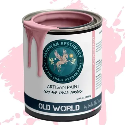Daydream Apothecary Premium Chalk Style Paint in a jar, color Lite Pink.