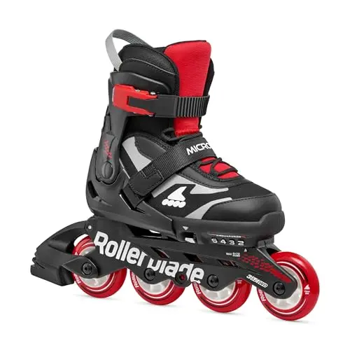 Rollerblade Microblade black and green performance inline skates for kids