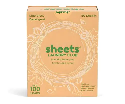 Sheets Laundry Club laundry detergent sheets in a box