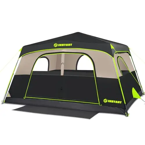 HINSTANT black instant pop-up cabin tent for camping