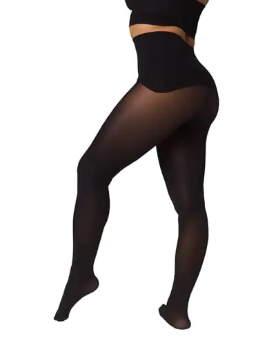 NOOSH PLAY Semi-Opaque Tights in Noir, highlighting a durable, cozy fit
