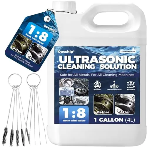 Qucship Concentrated Ultrasonic Cleaner Solution gallon jug