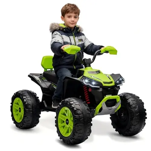 MUKIDY 24V two-seater kids ATV ride-on car in green