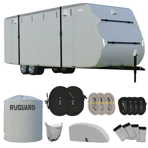 RVGUARD grey 6-layer anti-UV travel trailer cover