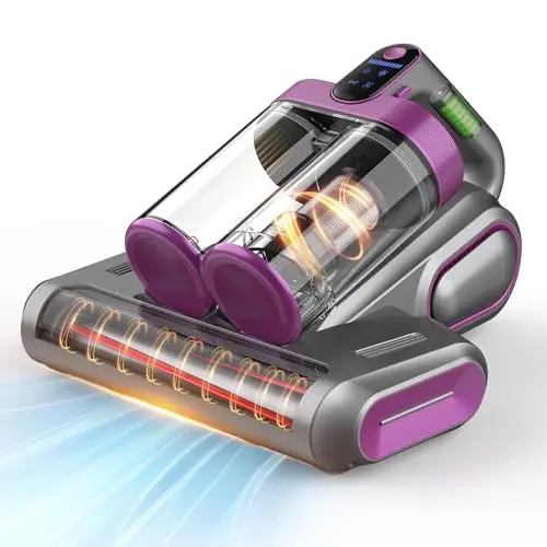 XIAOLANG gray cordless handheld mattress and sofa vacuum cleaner with UV light.