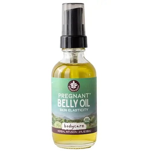 WishGarden Herbs Pregnant Belly Oil in glass bottle