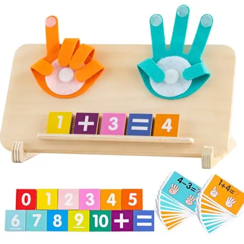 HONGID wooden counting board with number blocks for preschool math
