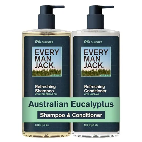Every Man Jack Australian Eucalyptus shampoo conditioner set sulfate free