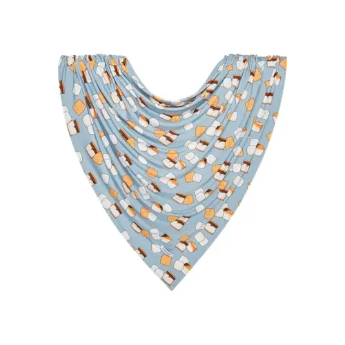 Posh Peanut Marshal swaddle set with cartoon print and matching beanie