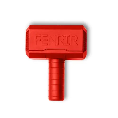 Fenrir Hammer red rubber stuffable dog chew toy