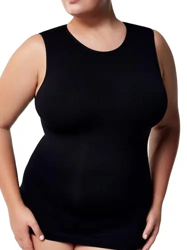 WAISTLINE women's compression tank top with high neck for tummy control