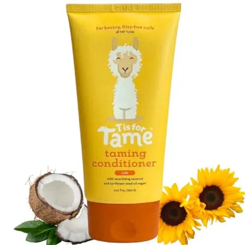 T is for Tame Taming Conditioner bottle for kids' natural curly hair