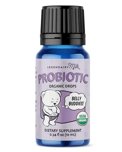 Legendairy Milk Organic Baby Probiotic Drops bottle with dropper