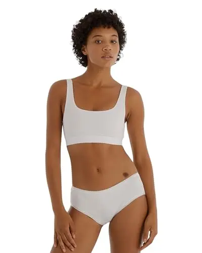 Organic Basics Women's Core Rib Cotton Brief Underwear in white