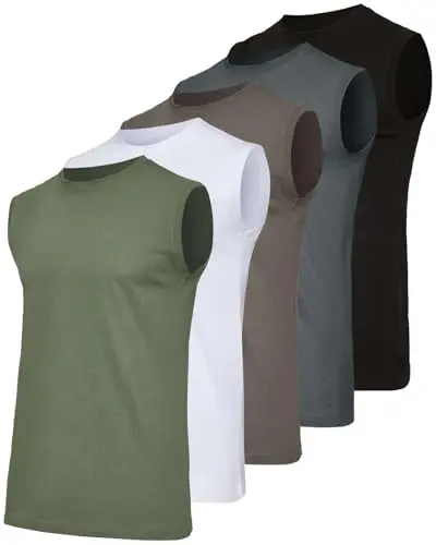 Real Essentials Cotton Crewneck Men's Tank Top as an undershirt or casual wear