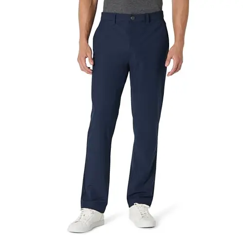 Amazon Essentials men's classic-fit travel pants with hidden pockets