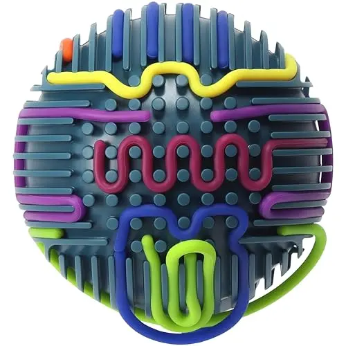 GUNTAIL blue spherical sensory board with removable colored silicone strings