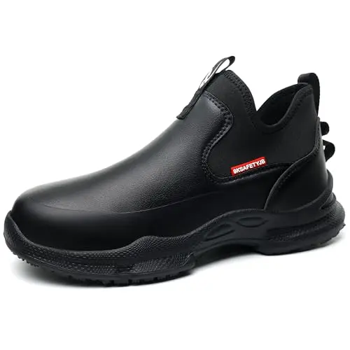 IQAXC non-slip leather work shoes for nursing