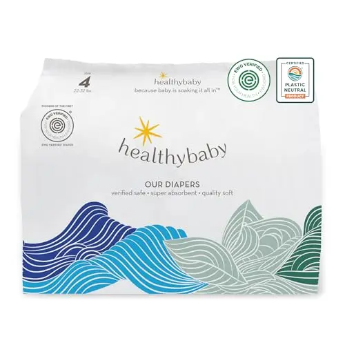 Healthybaby EWG Verified Safe Diapers, Size 4