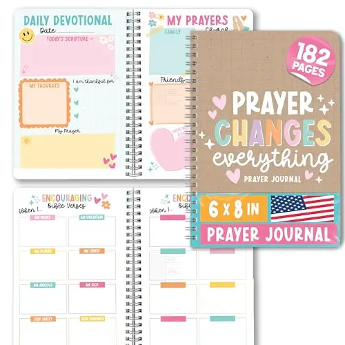 Hadley Designs Daily Prayer Journal in Chalk color with fabric-texture cover