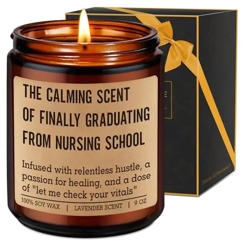Fairy's Gift brown jar candle for nursing school graduation