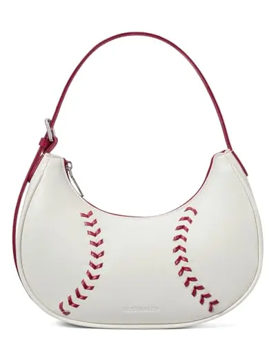 BOSTANTEN vegan leather baseball-style crossbody purse for women