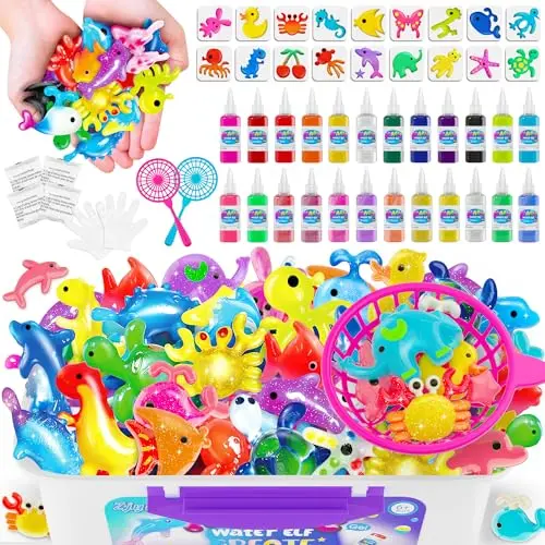 ZJYY magic water gel kit with colorful hydrogels and marine animal molds