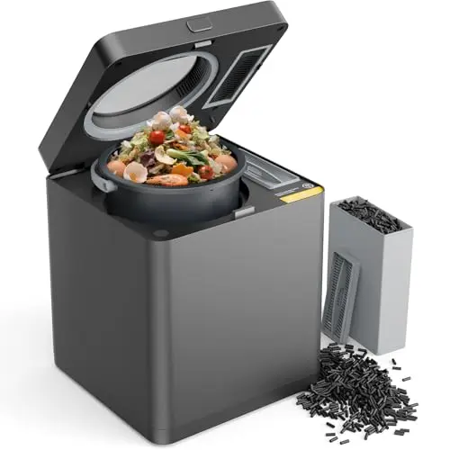 TOPZEE black electric kitchen composter
