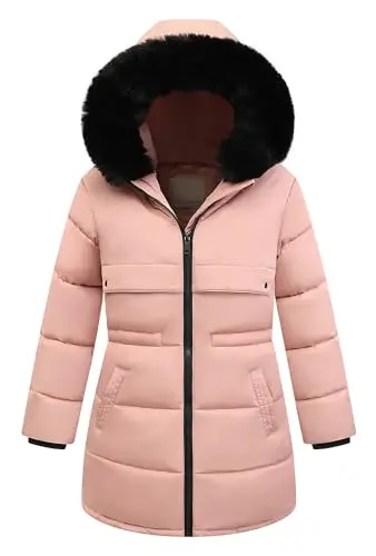 CICVSOC girls winter parka jacket with hood