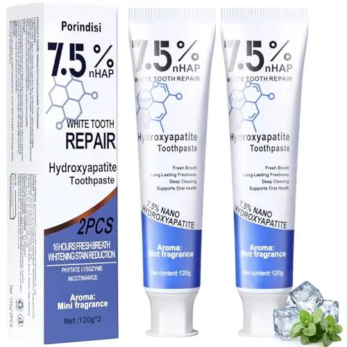 Porindisi Nano Hydroxyapatite Toothpaste tube with mild mint gel
