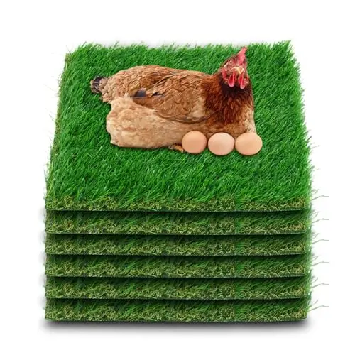 THREE ORANGES washable artificial grass nesting mats for chicken coops