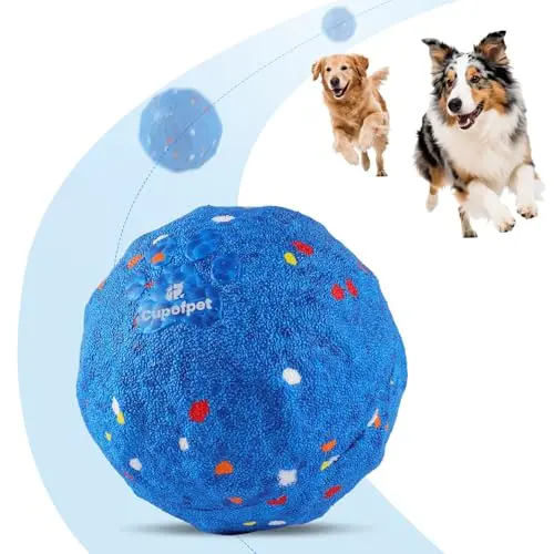 Cupofpet blue spherical interactive dog ball toy made of E-TPU material