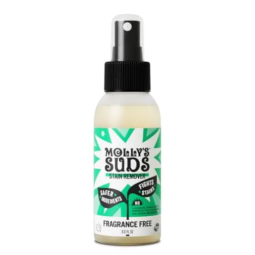 Molly's Suds Stain Remover Spray bottle with simple label