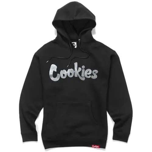 Cookies Pullover Hoodie in black and silver