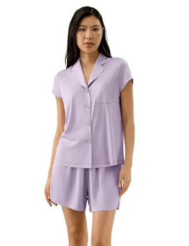 LilySilk women's short silk jersey pajama set for summer