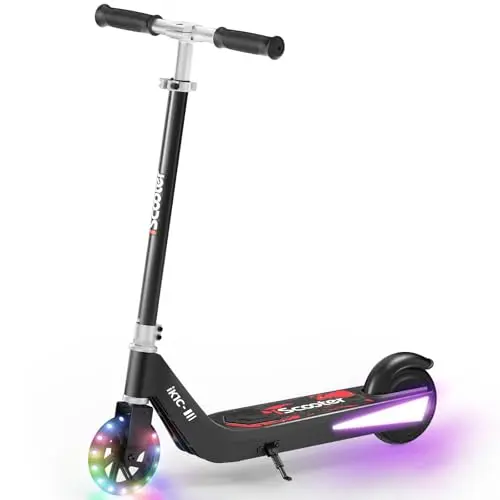 iScooter iK1 black electric scooter for kids with magnetic charger