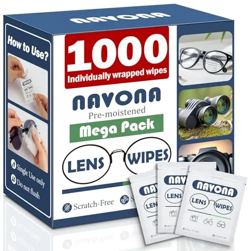 Navona bulk lens cleaning wipes packet with 1000 wipes
