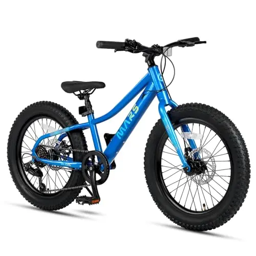 Glerc Mars 20-inch blue fat tire mountain bike for kids