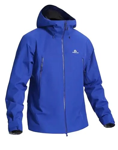 Pioneer Camp Mens 3L Waterproof Rain Jacket with advanced technical features
