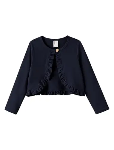 PATPAT Girls Cardigan Bolero in dark blue