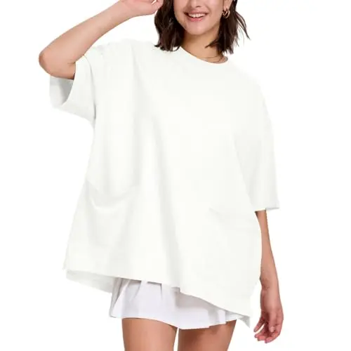FAIABLE Oversized Crewneck T-Shirt in white