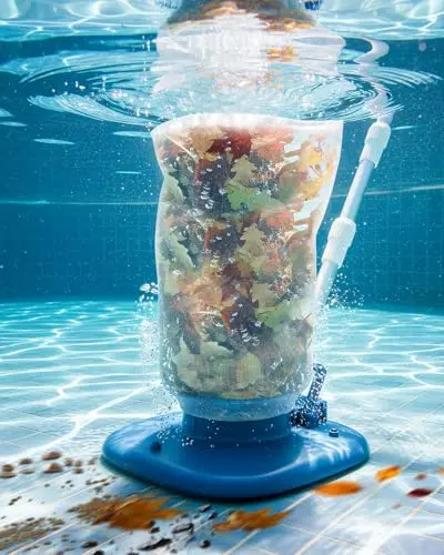 Yousky blue rechargeable cordless pool leaf vacuum with telescopic pole