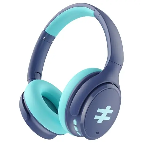 Seenda HEO-303 active noise cancelling kids headphones in blue with adjustable headband