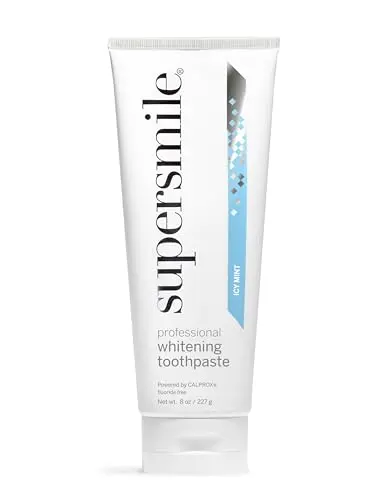 Supersmile Icy Mint Whitening Toothpaste tube in packaging