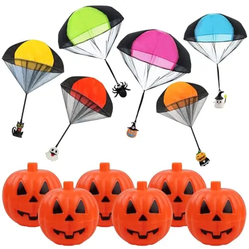 Pinkiwine Halloween Parachute Toys with pumpkin and ghost figures