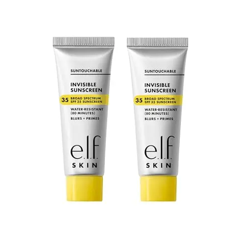 e.l.f. Suntouchable Invisible SPF 35 Mini gel sunscreen in dual-pack